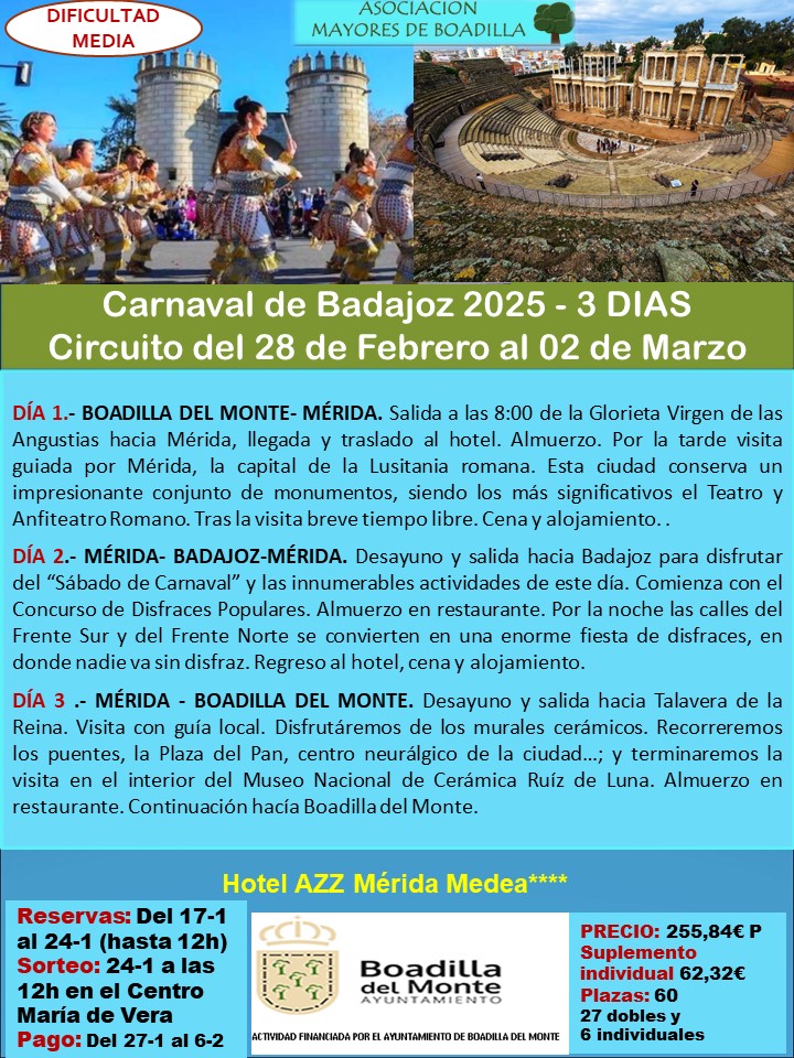 CARNAVAL DE BADAJOZ 2025 (28/02 al 02/03/2025)