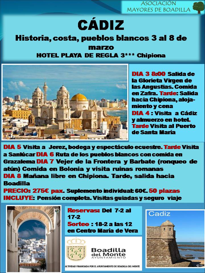 VIAJE A C�DIZ (3 AL 8 DE MARZO)